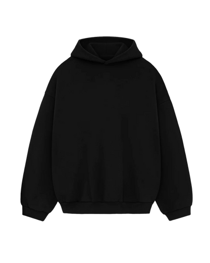 Black Organic Heavy Fleece Hoodie